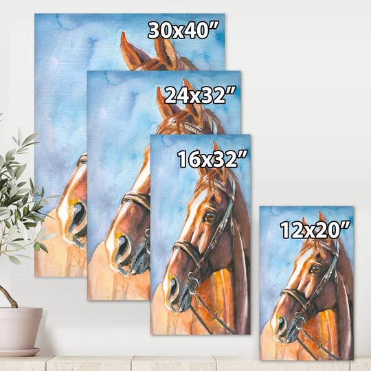 Designart - Portrait of A Brown Horse